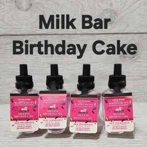 Bath & Body Works White Barn Milk Bar Birthday Cake Wallflowers Refills X4